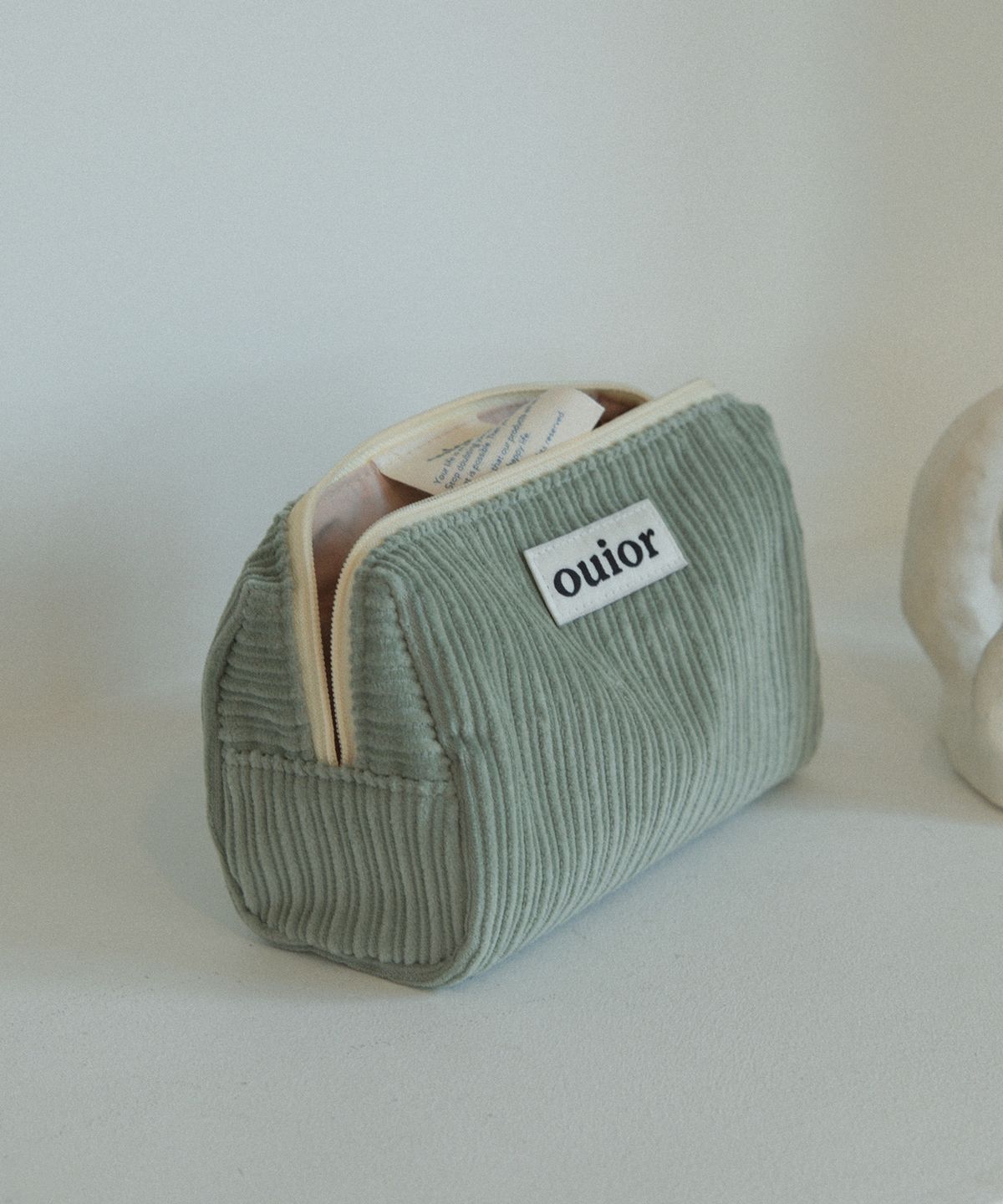 위올(OUIOR) [기프트박스]ouior everyday pouch_corduroy warm mint