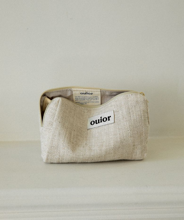 [기프트박스]ouior everyday pouch_herringbone beige