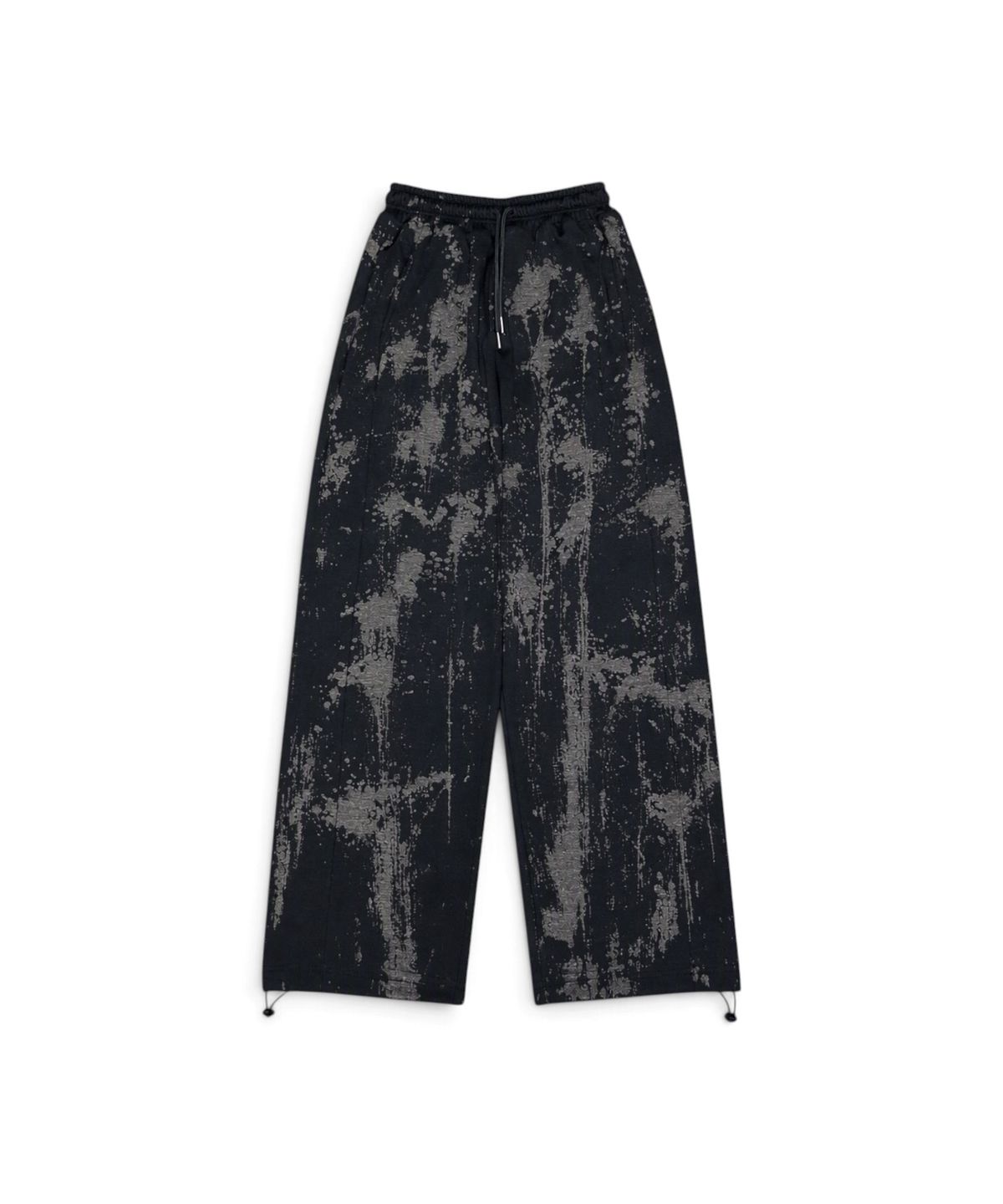 본슬리피(BORN SLIPPY) Drip Acid Wide Sweat Pants (Black)