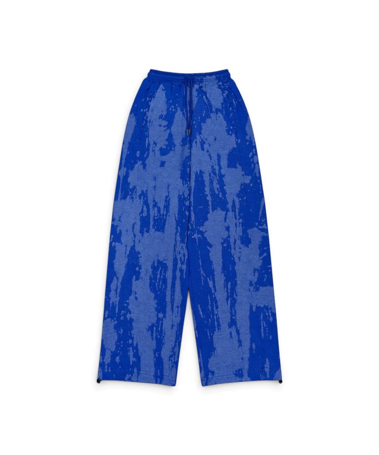 Drip Acid Wide Sweat Pants (Blue)