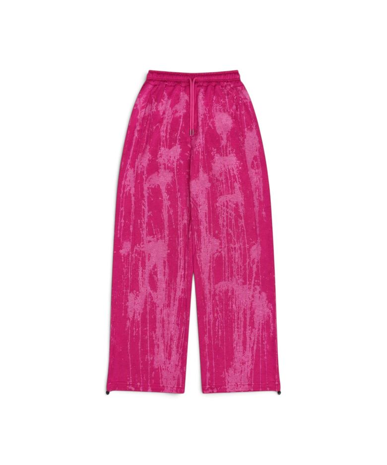 Drip Acid Wide Sweat Pants (Pink)