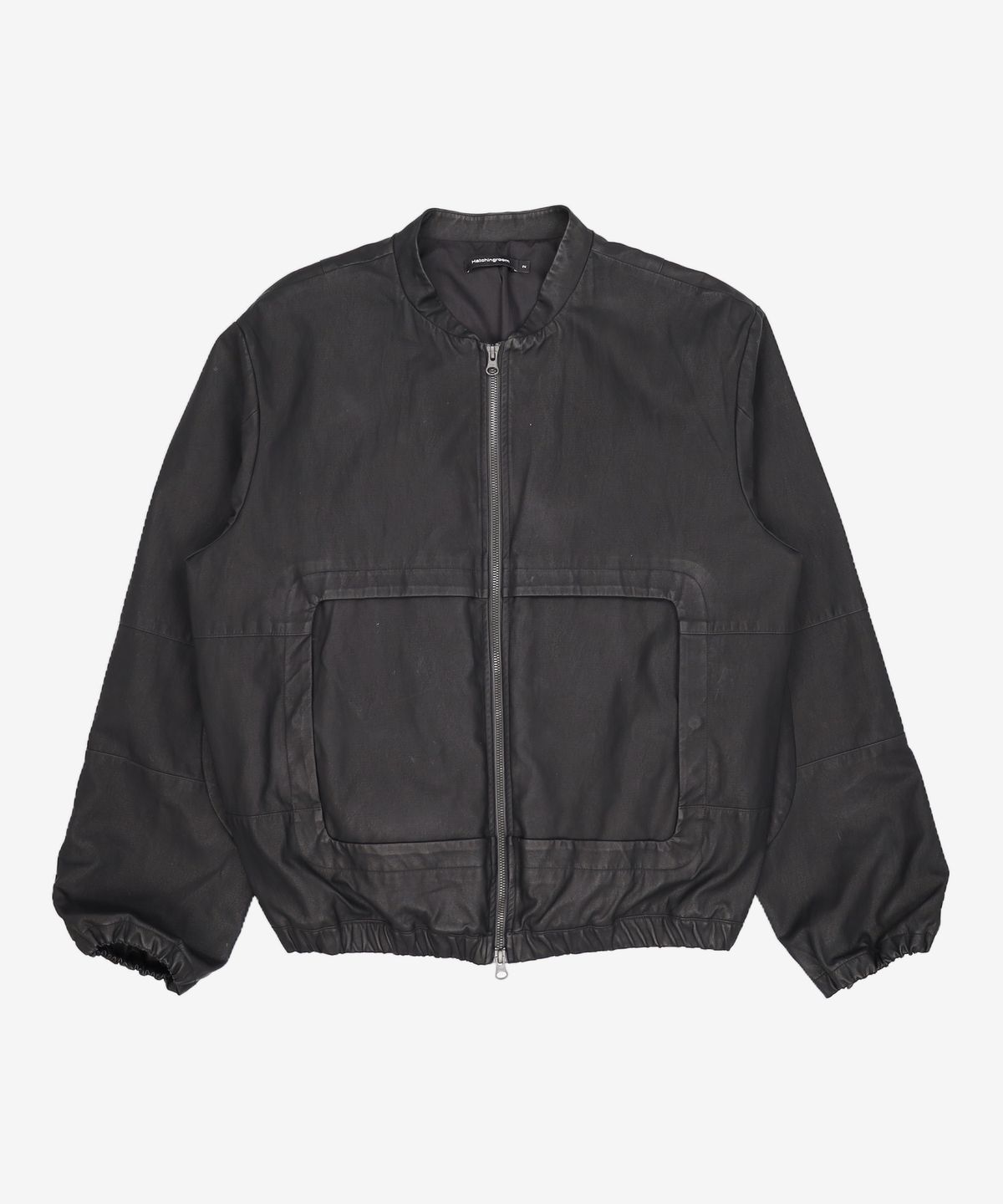 해칭룸(HATCHINGROOM) Square Jacket Faux Leather Black 2