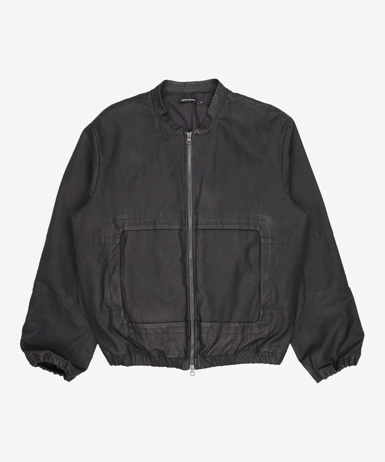 Square Jacket Faux Leather Black 2