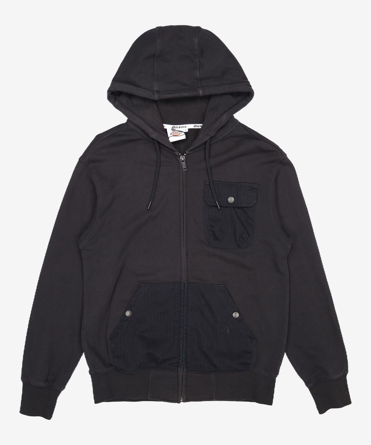 디키즈(DICKIES) 프렌치 테리 풀 집 후드 블랙 S