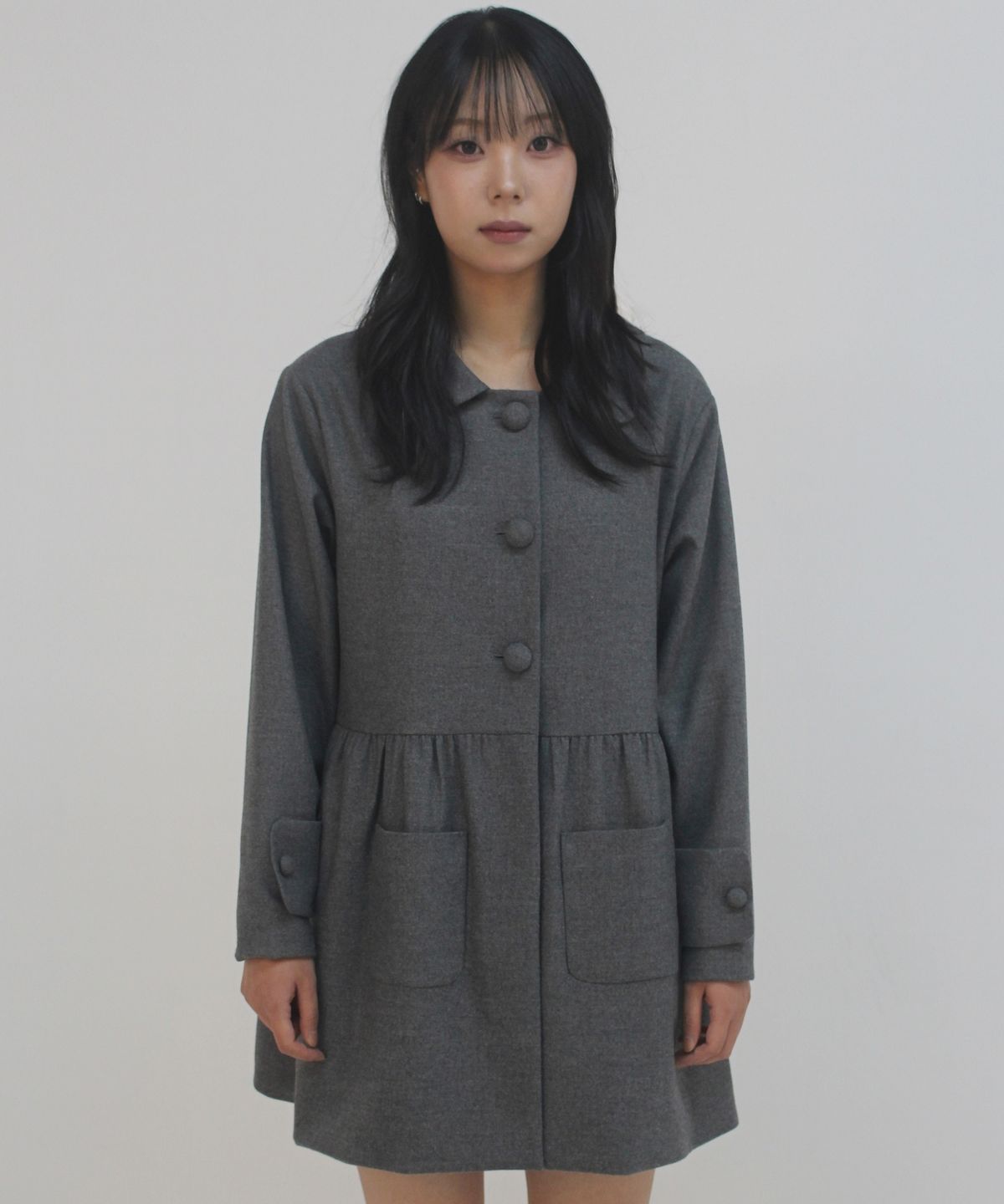 언어더컬러(ANOTHER COLOR) Round Collar Single Coat