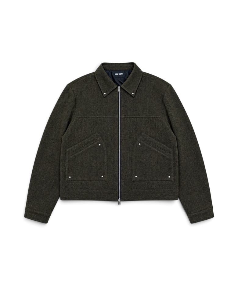 Midnight Velvet Zip Jacket (Brown)