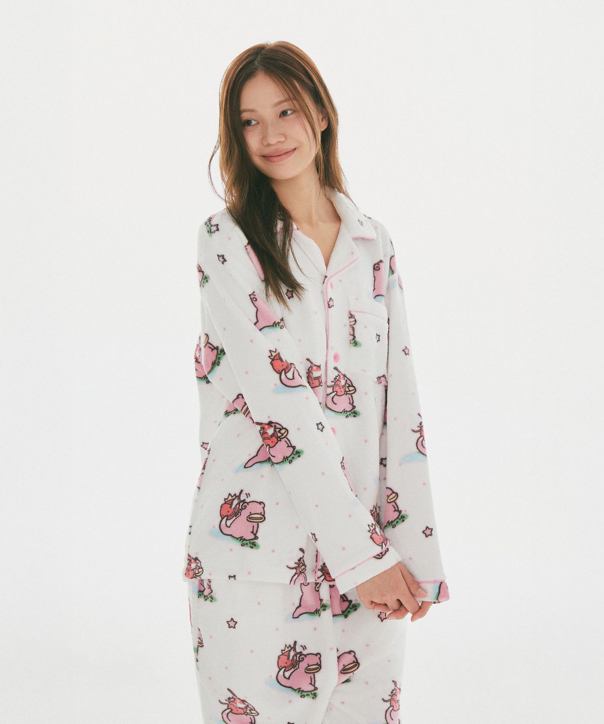 스파오(SPAO) [포켓몬] 서툴러도 변신! 메타몽 수면 파자마(White)_SPPPG4TU04