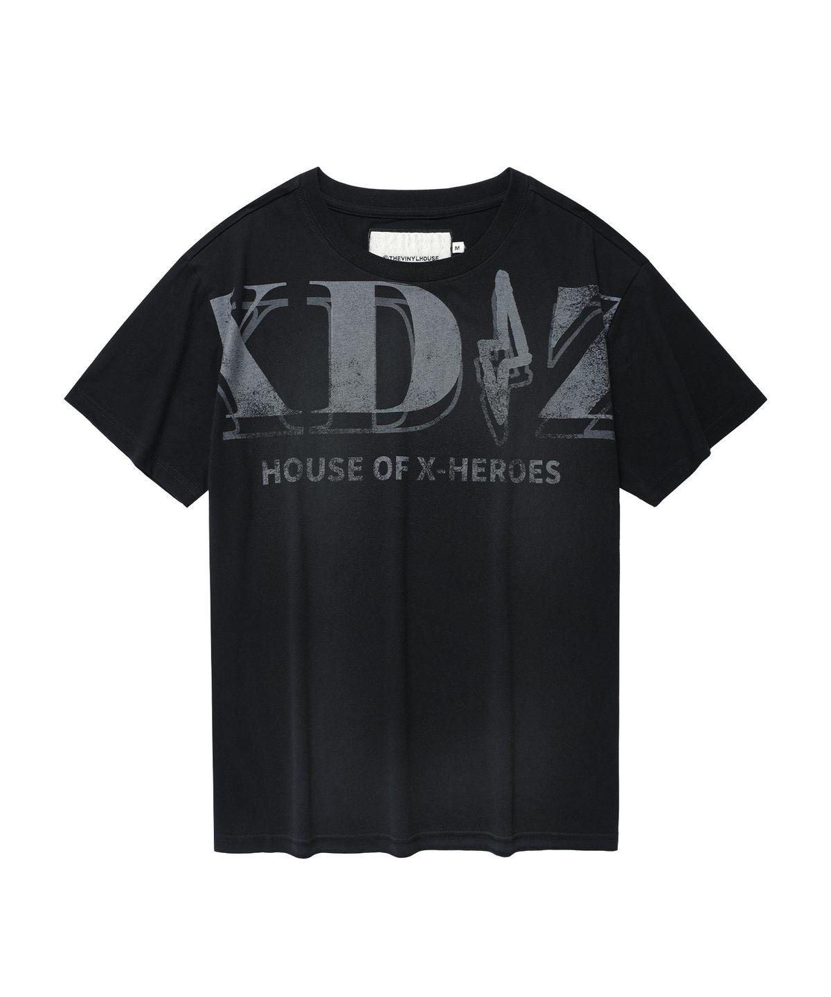 더바이닐하우스(THEVINYLHOUSE) [더바이닐하우스 X 엑디즈] FADED LOGO TEE BLACK
