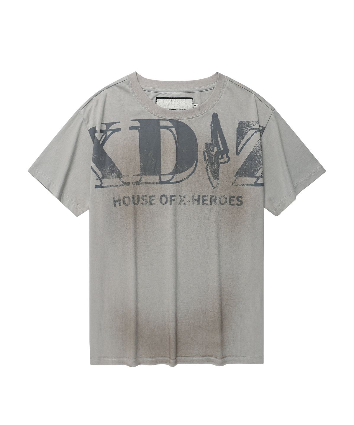 더바이닐하우스(THEVINYLHOUSE) [더바이닐하우스 X 엑디즈] FADED LOGO TEE GREY