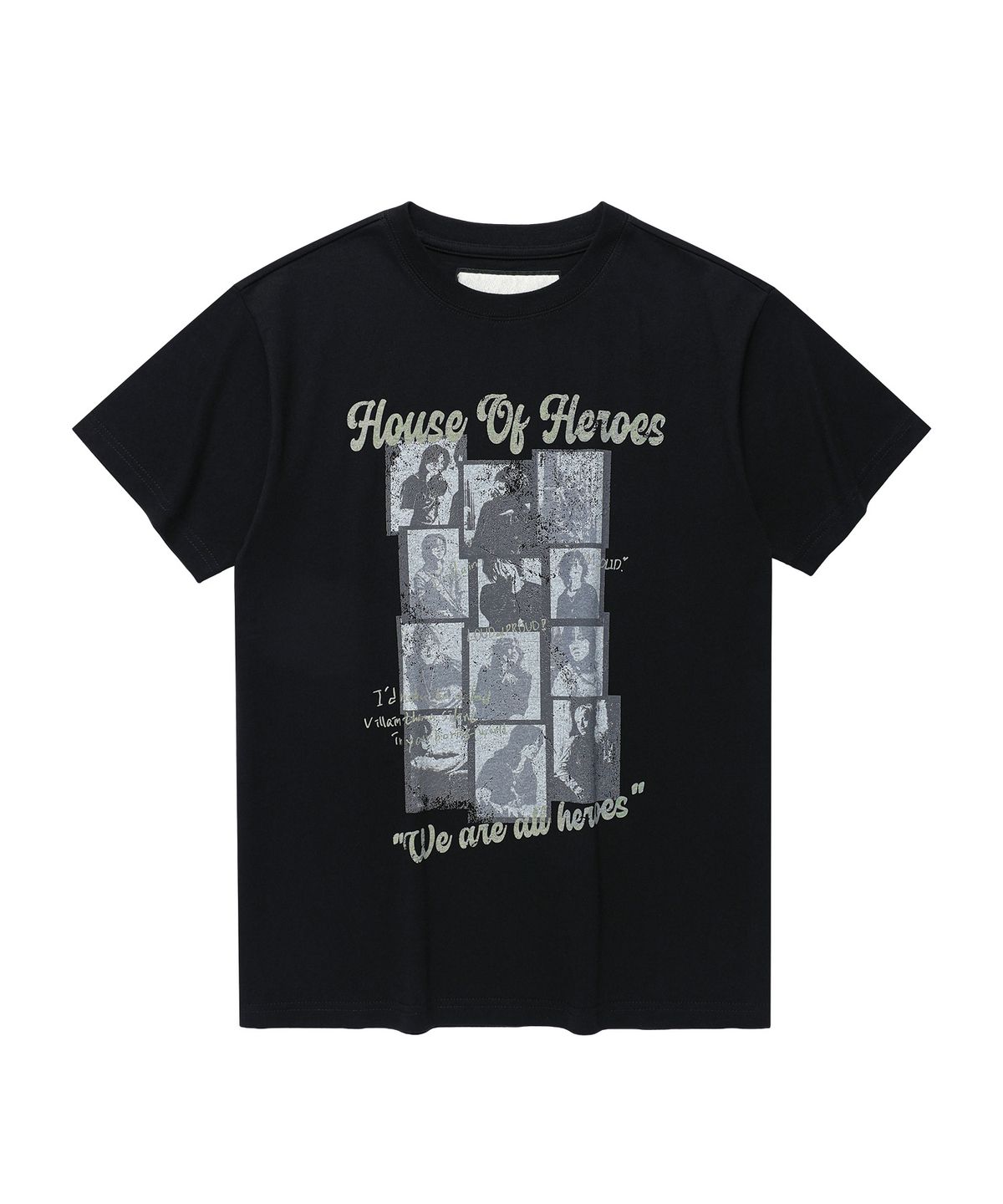 더바이닐하우스(THEVINYLHOUSE) [더바이닐하우스 X 엑디즈] HOUSE OF HERO TEE BLACK