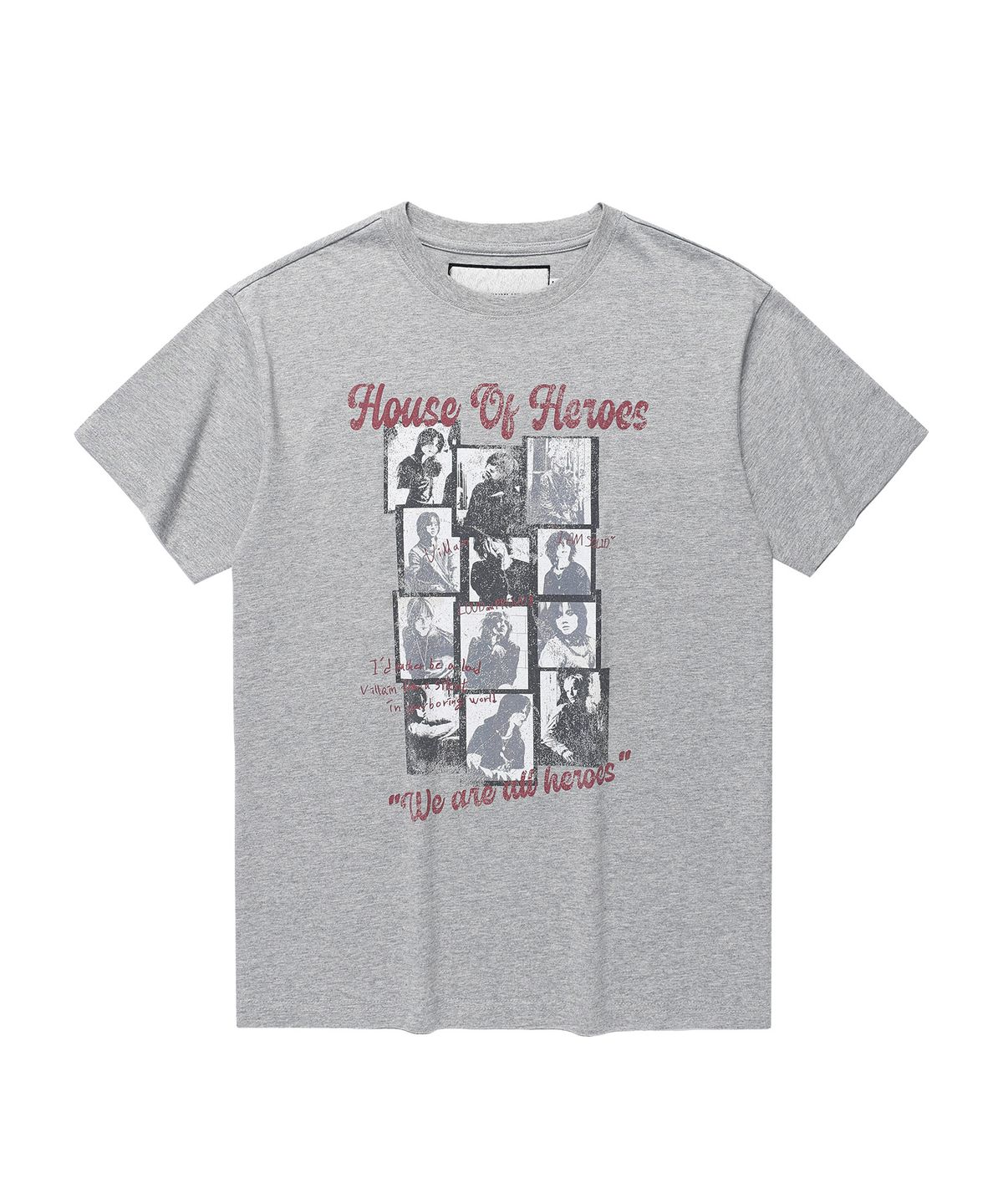 더바이닐하우스(THEVINYLHOUSE) [더바이닐하우스 X 엑디즈] HOUSE OF HERO TEE GREY