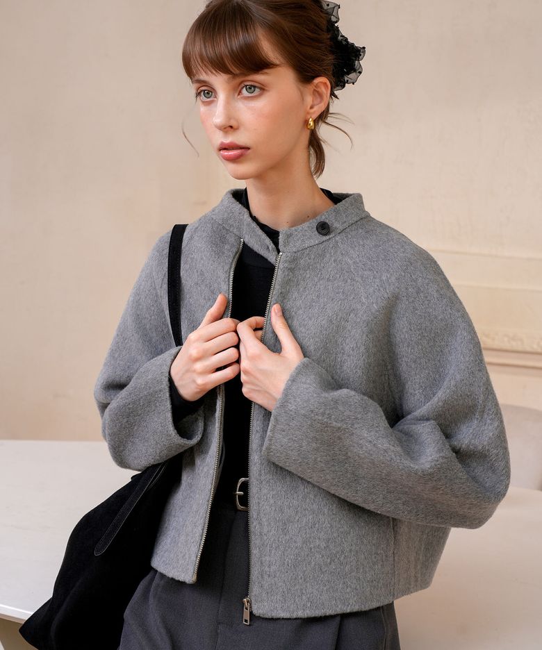 [WOOL]컬러핸드집업코트 (QYCT250401)