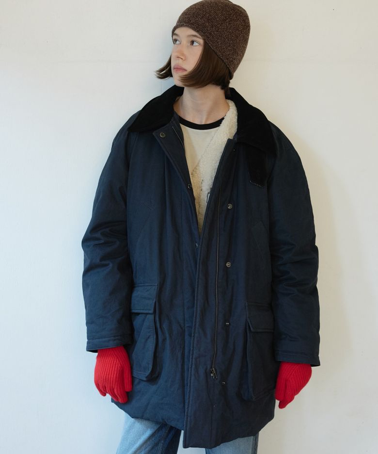 Field Cord Padding Coat Navy_F263JP25