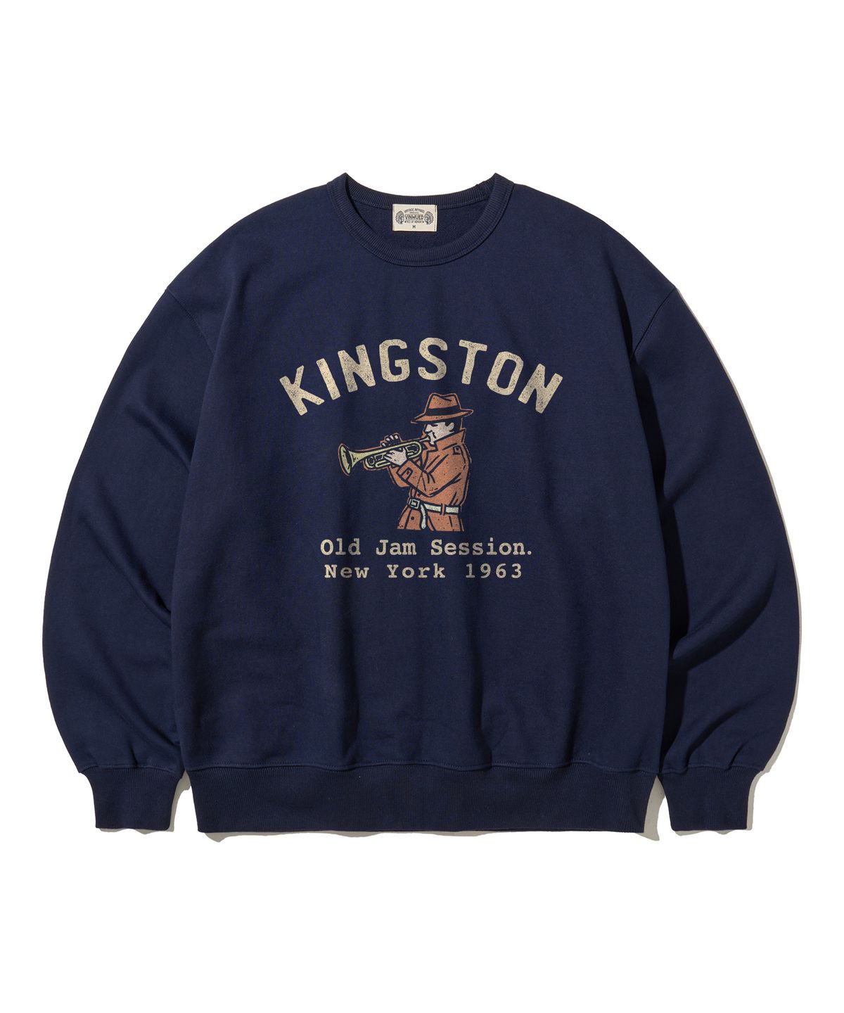 빈웨드(VINWUED) Kingston Old Jam Session 1963 킹스톤 올드 잼 세션 빈티지 네이비 헤비웨이트 스웻셔츠