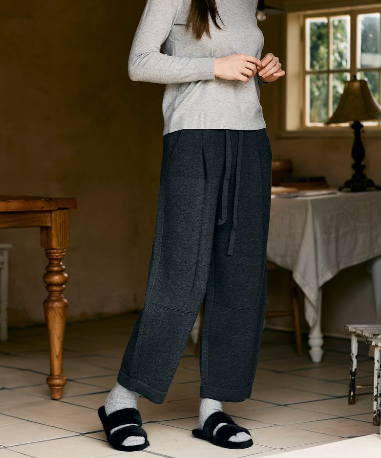 INA GREY KNIT PANTS