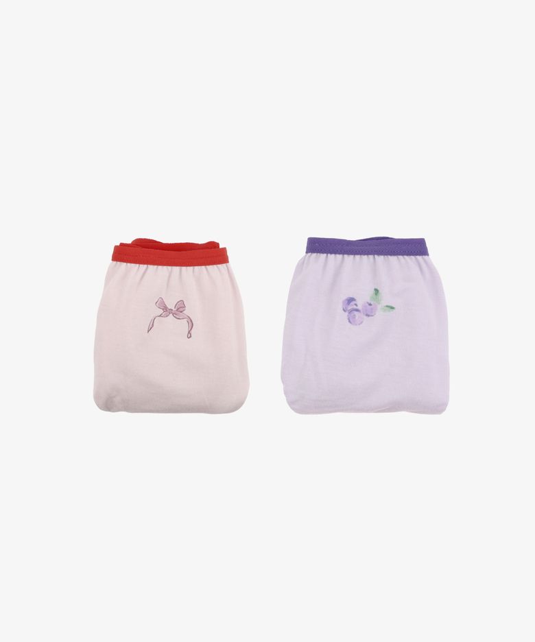 [단독발매특가] 아뜰리에 베이직 여아 삼각팬티 2PACK 혼합