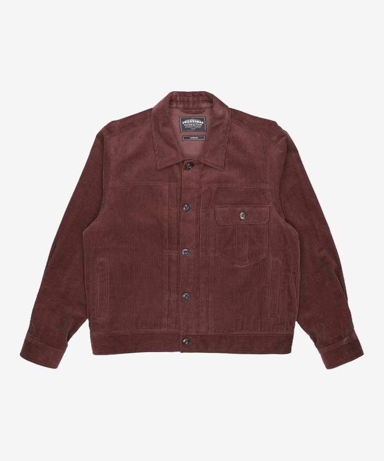 CORDUROY TRUCKER JACKET _ BROWN M