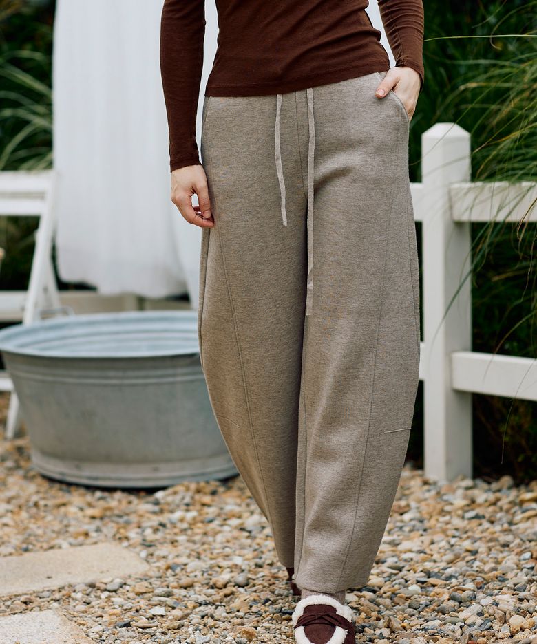 VOL BEIGE KNIT PANTS