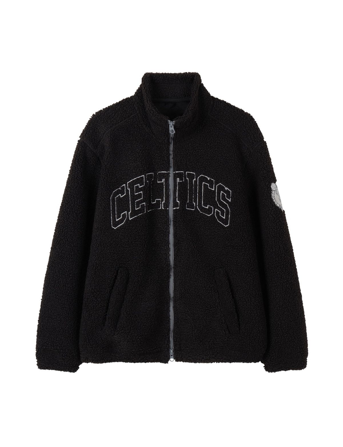 엔비에이(NBA) 올오버 패턴 플리스 점퍼 블랙