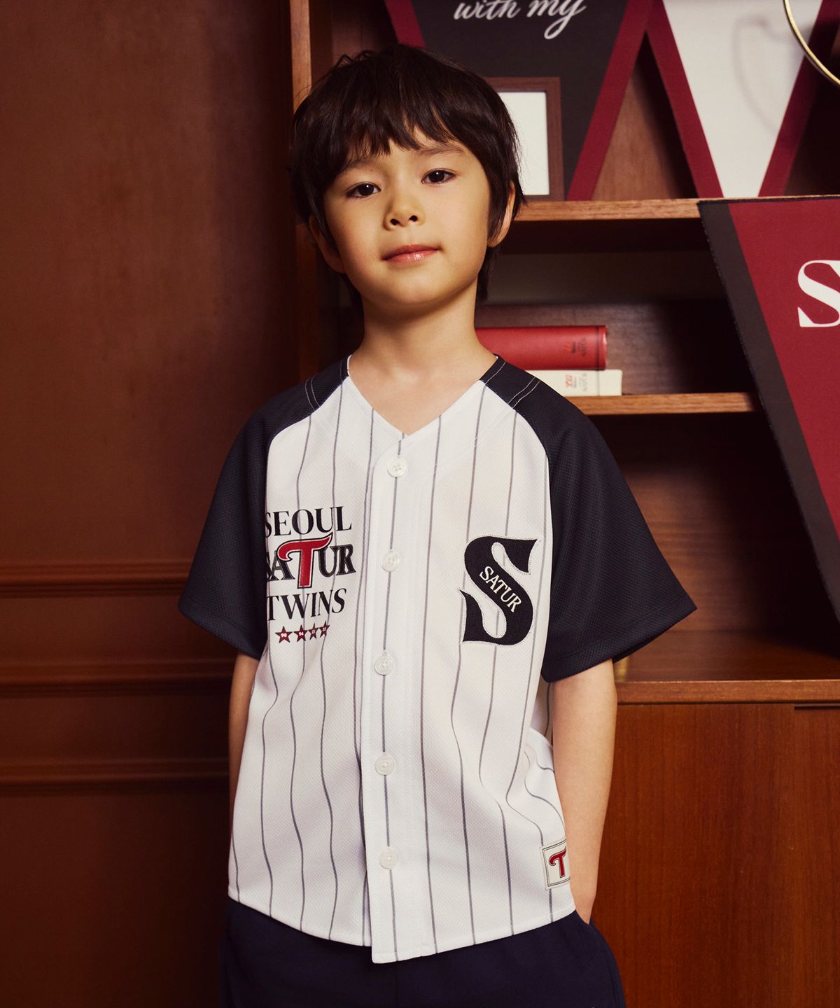 세터 키즈(SATUR KIDS) (K) 세터 X LG 트윈스 져지 유니폼 블랙