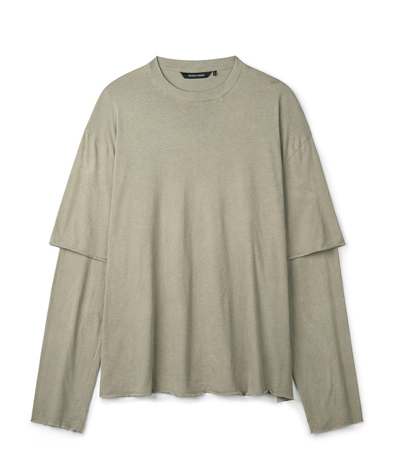 Natural Indigo Layered Long Sleeve_Indigo