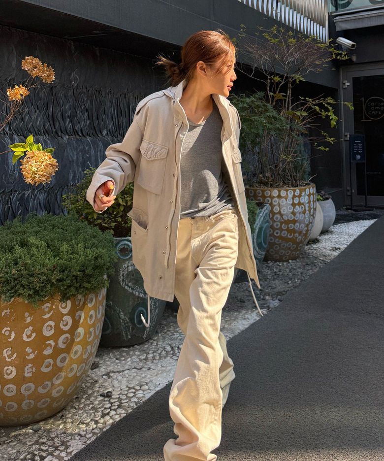M-65 ZIPPER FIELD JACKET (CHALK)