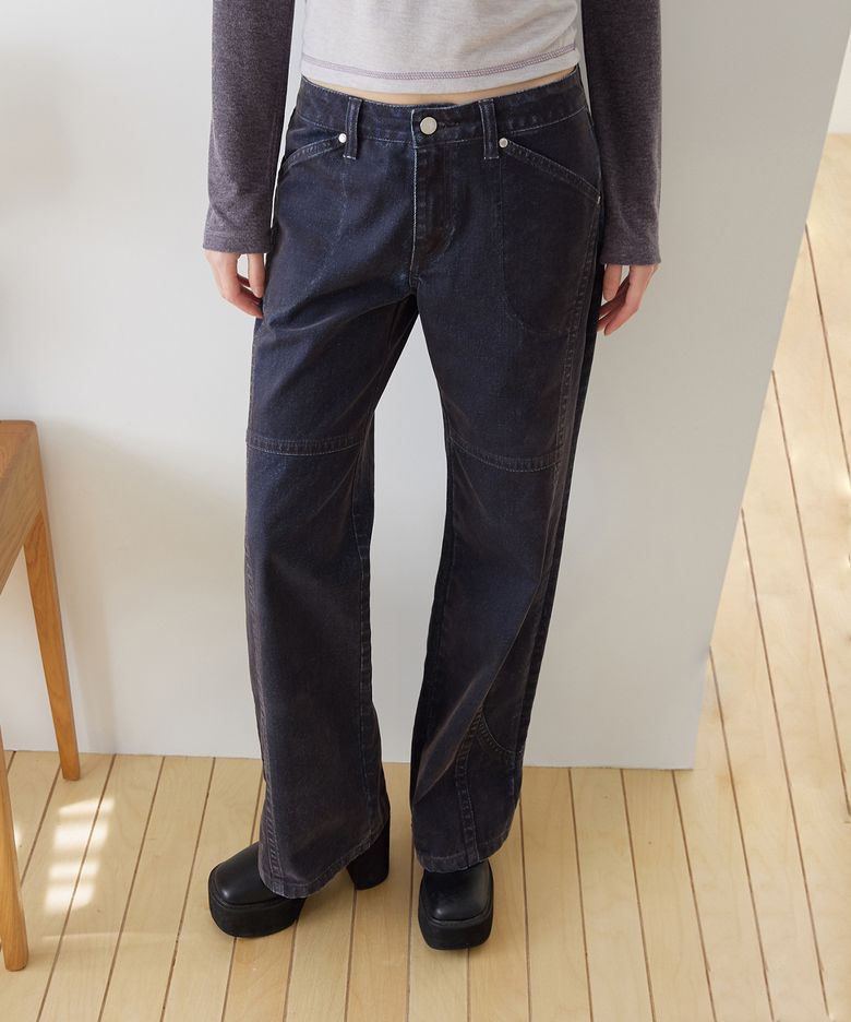 Velvet Straight Jeans Blue