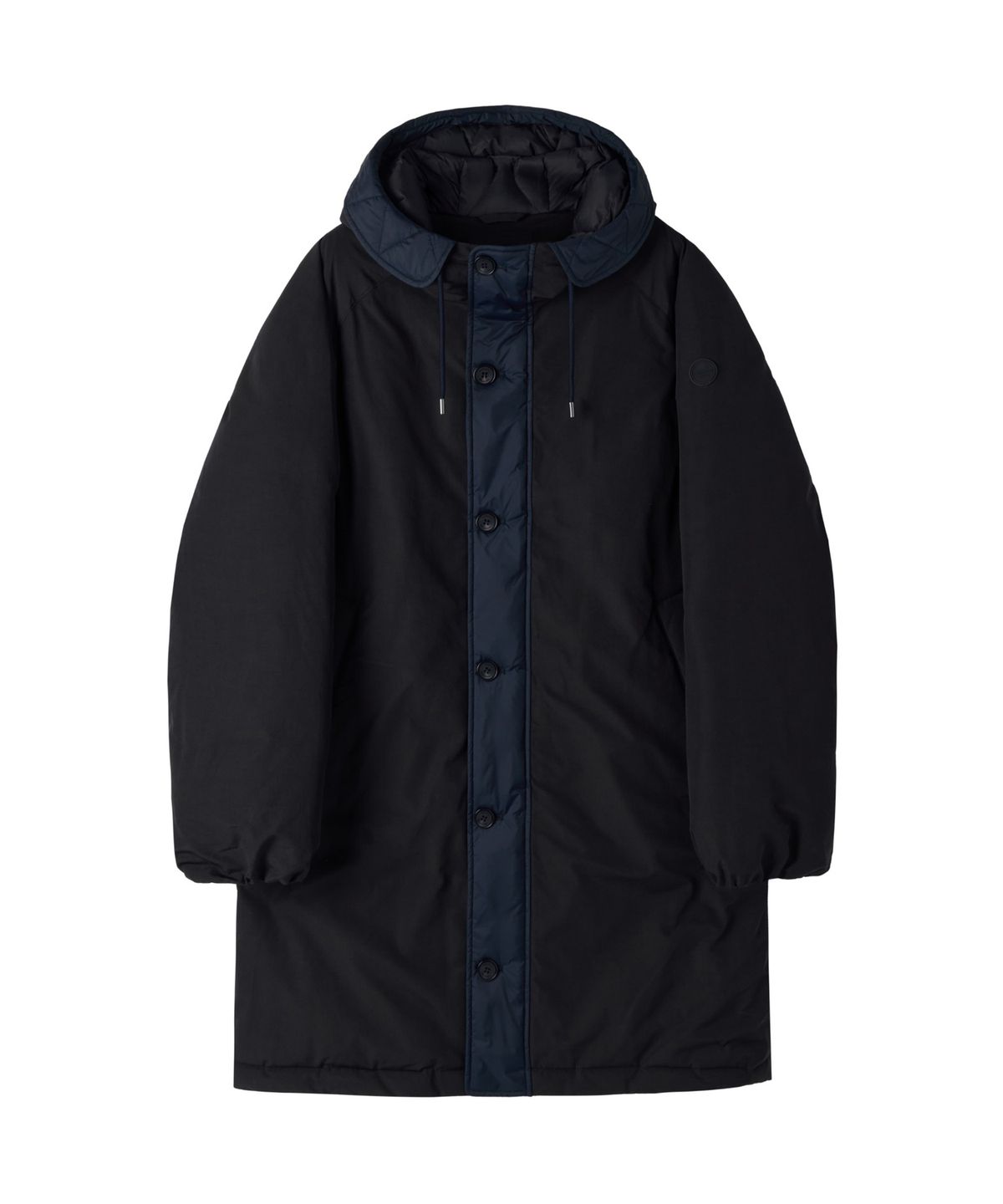 브롬톤 런던(BROMPTON LONDON) QULITED HOODED LONG DOWN COAT - BLACK (P264UDW155)