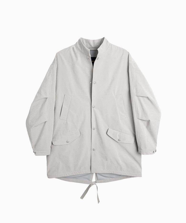 V-Pocket  Mac  Coat _Light  Gray