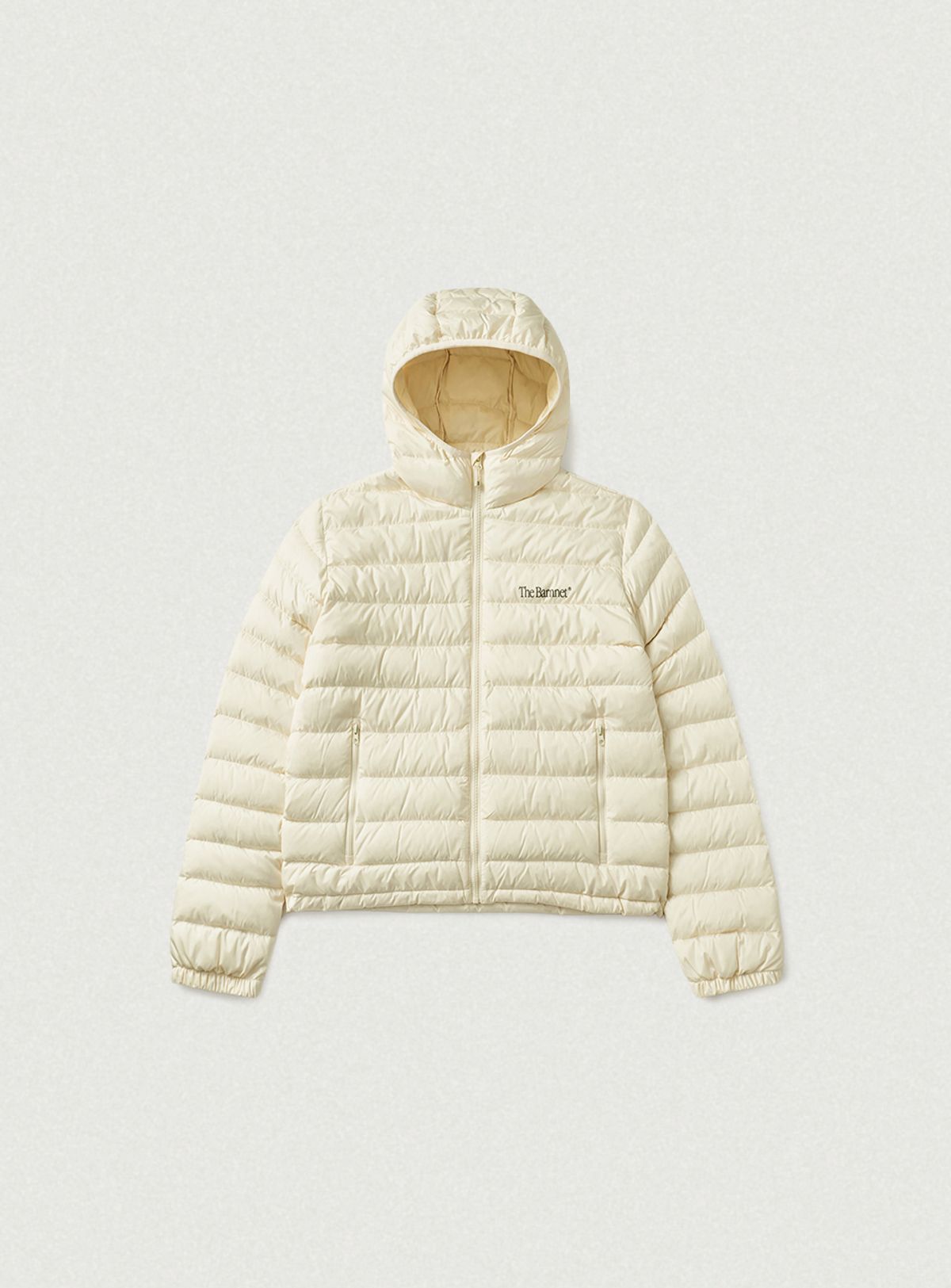 더바넷(THEBARNNET) Pebble Light Goose Down Hoodie Jacket_Cream