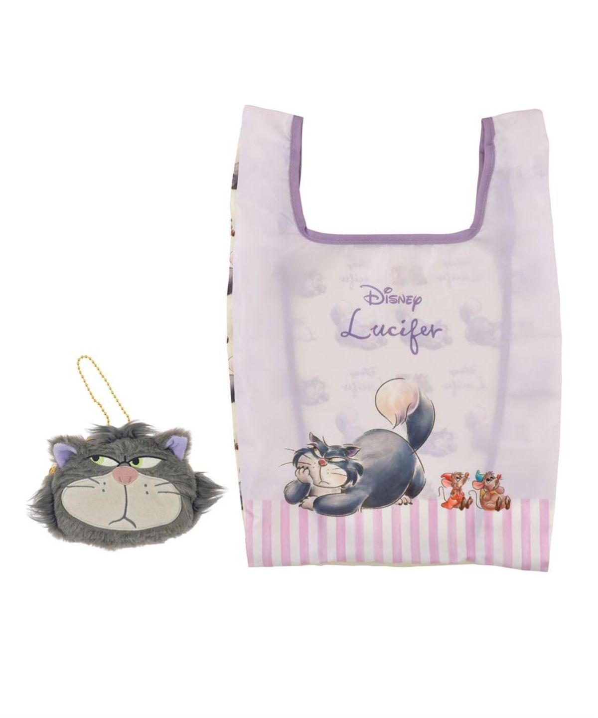 디즈니 스토어(DISNEY STORE) CAT DAY 신데렐라 루시퍼 휴대용 장바구니 키링 (326Q225J013)