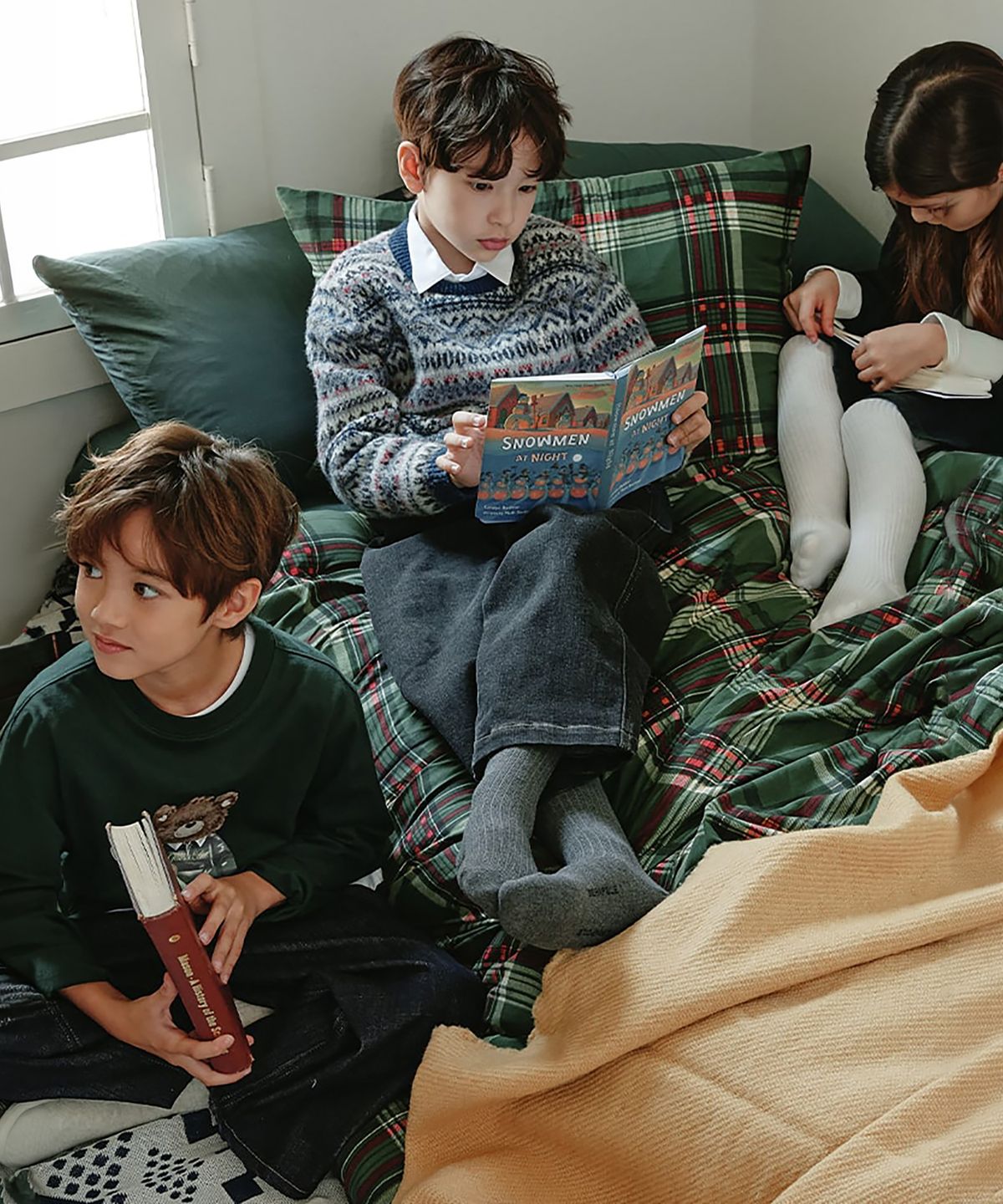 빈폴 키즈(BEANPOLE KIDS) 홀리데이 페어아일 겨울 니트  스카이 블루 (BI6X51U01Q)