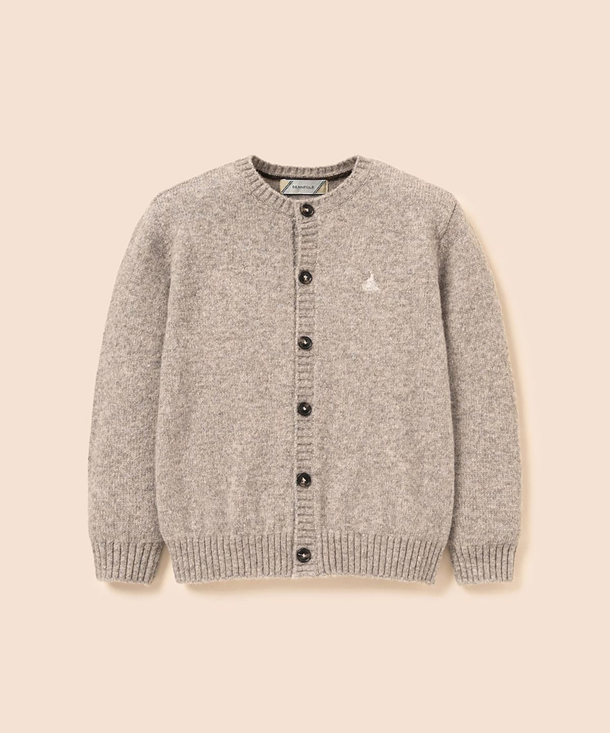 빈폴 키즈(BEANPOLE KIDS) 멜란 울 베이직 라운드 카디건  베이지 (BI695AU01A)