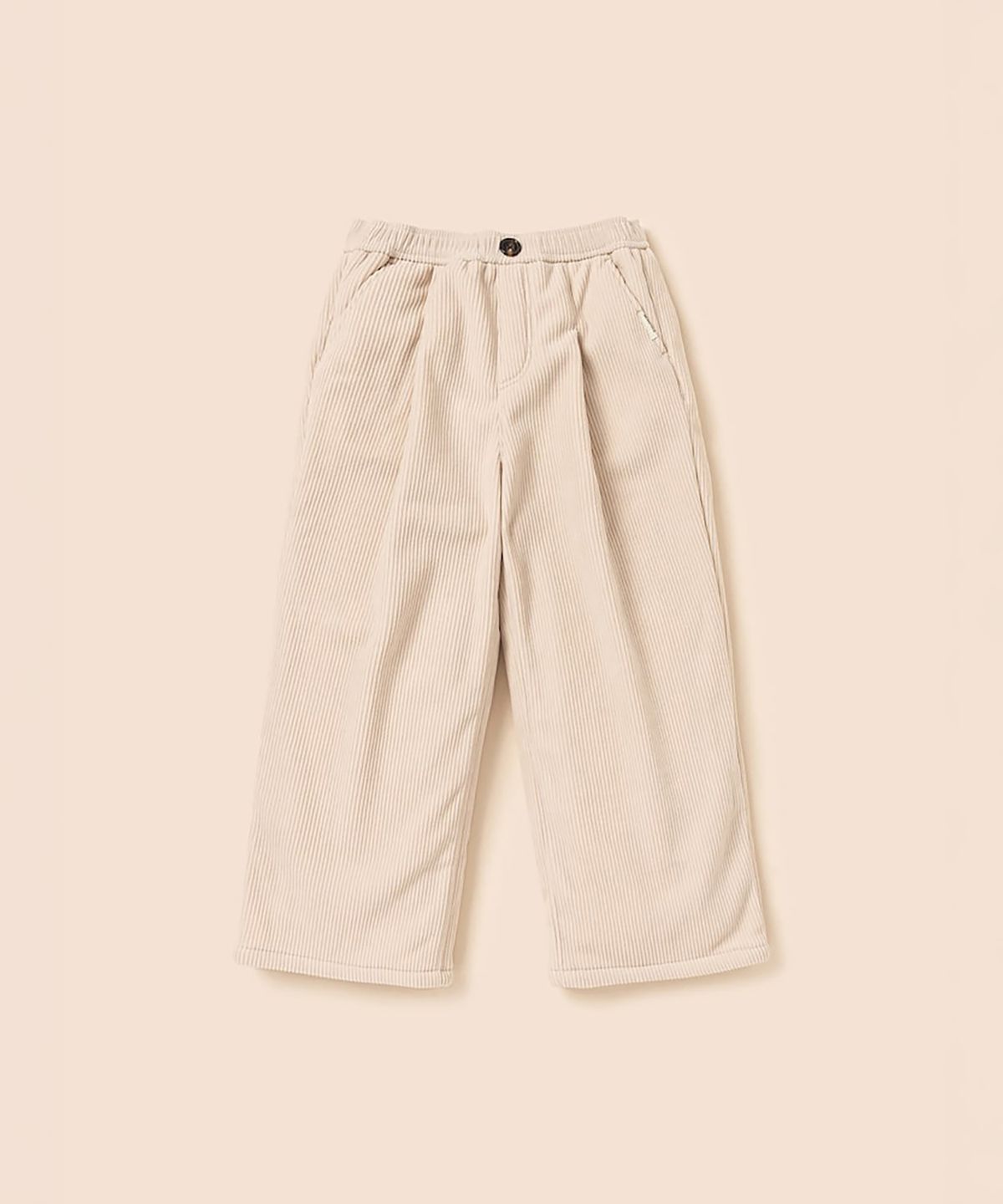 빈폴 키즈(BEANPOLE KIDS) 인조 밍크 본딩 코듀로이 세미 와이드 팬츠  아이보리 (BI6X21U010)