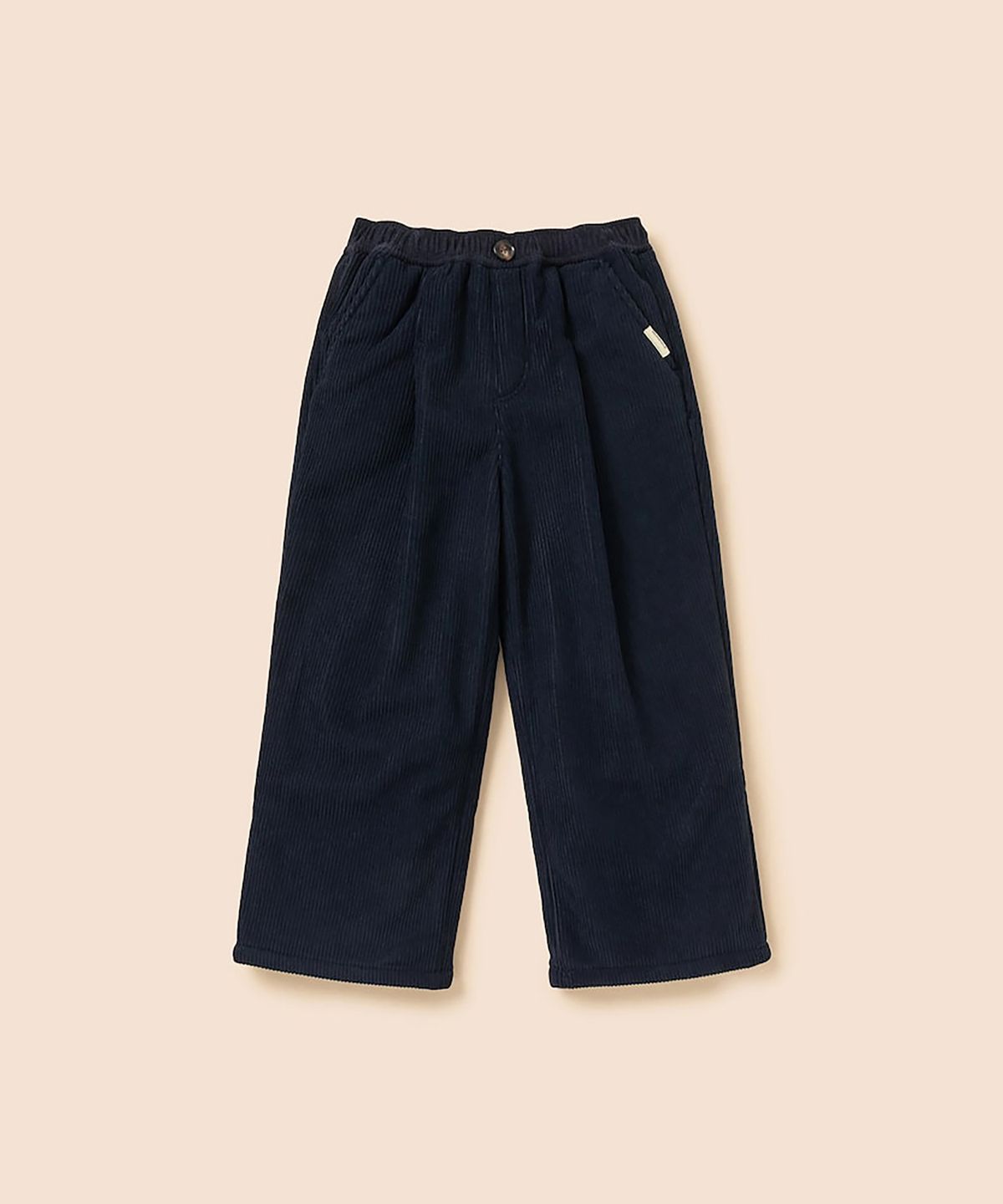 빈폴 키즈(BEANPOLE KIDS) 인조 밍크 본딩 코듀로이 세미 와이드 팬츠  네이비 (BI6X21U01R)