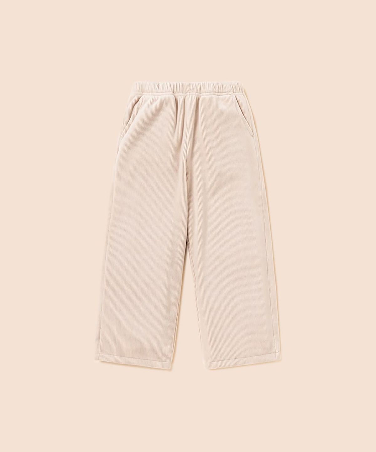 빈폴 키즈(BEANPOLE KIDS) 인조 밍크 본딩 골벨로아 세미 와이드 팬츠  베이지 (BI6X21G02A)