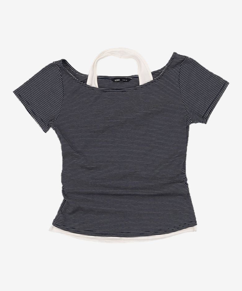 Stripe Halter Layered T-Shirt_MIWHWG70QA MIWHWG90QA MIWLWG99QA M