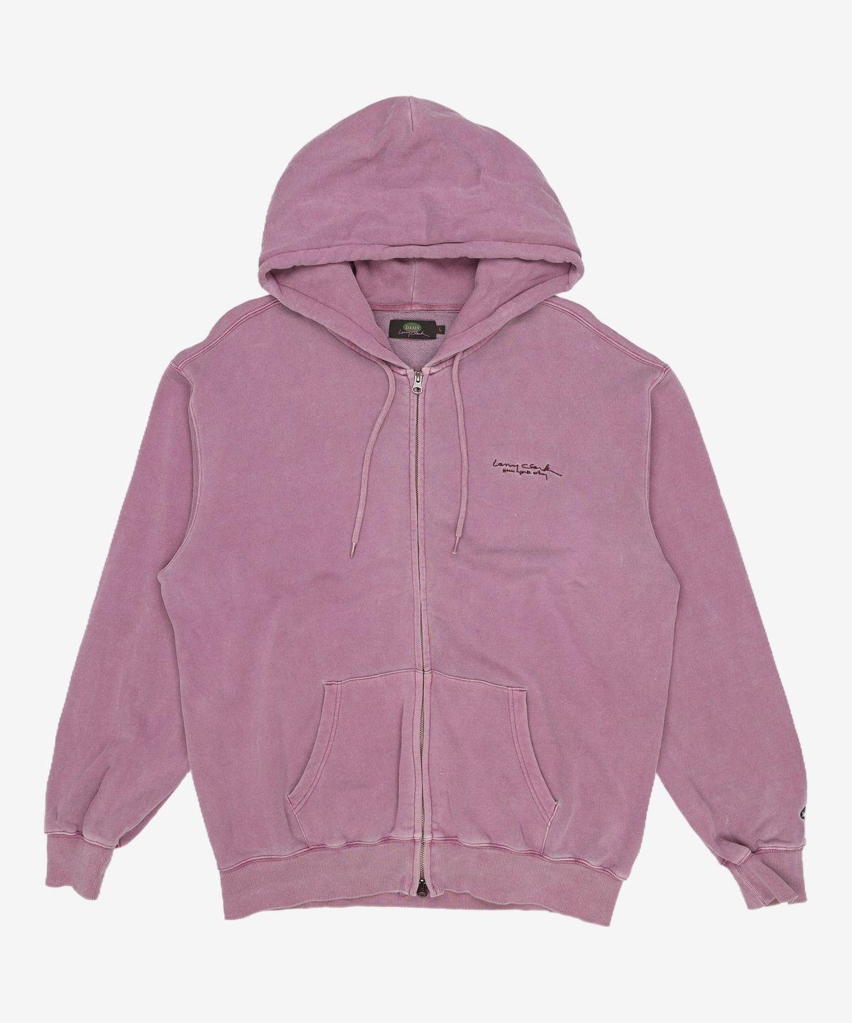 래리클락(LARRY CLARK) L.C SIGN LOGO HOODIE ZIP-UP PG PINK 3