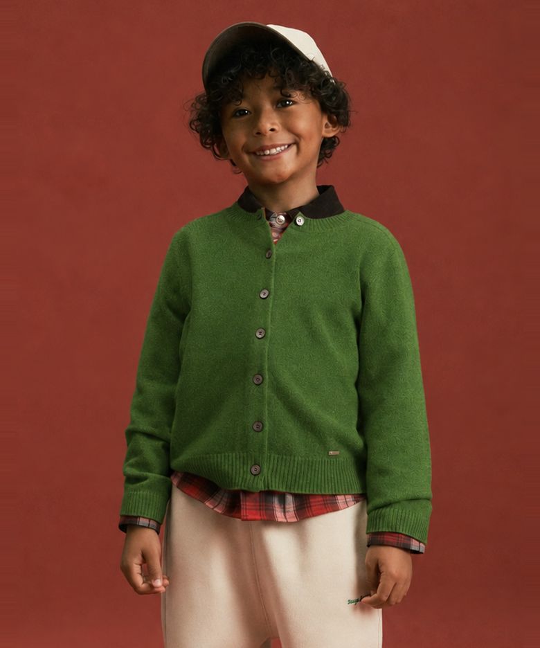 [KIDS] 캐시미어 라운드 가디건 그린 HBSW6FK15E2