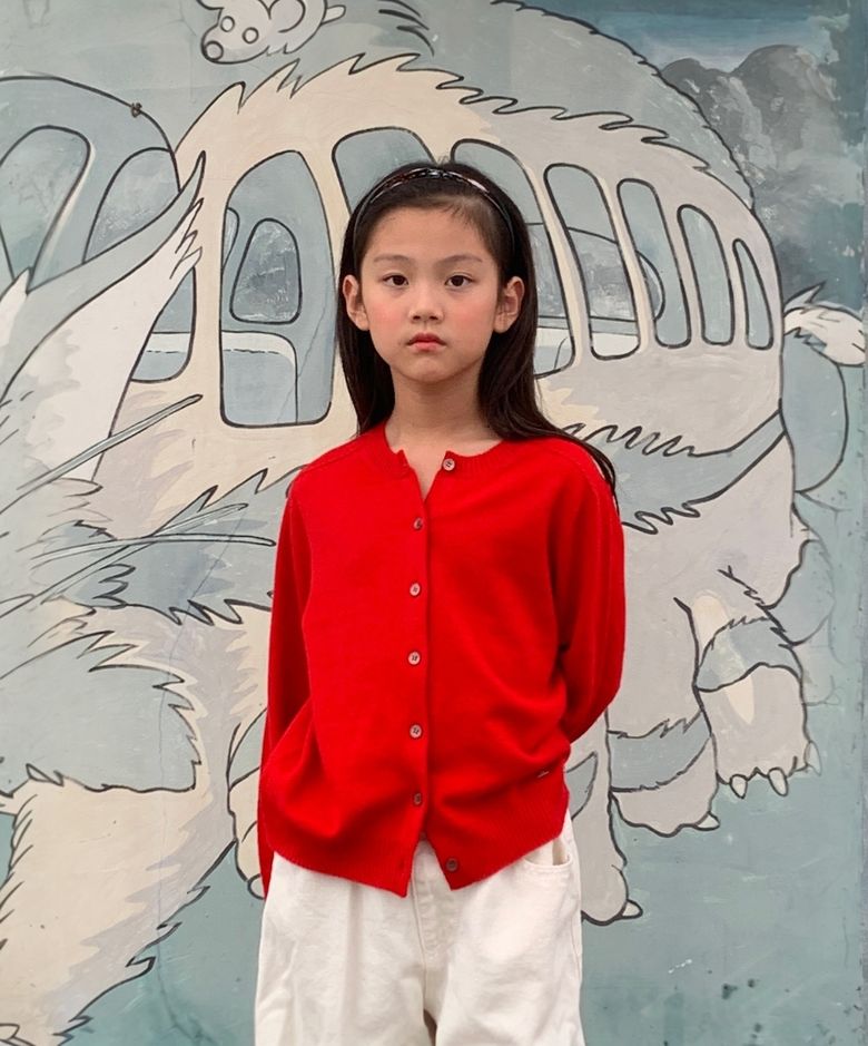 [KIDS] 캐시미어 라운드 가디건 레드 HBSW6FK15R2