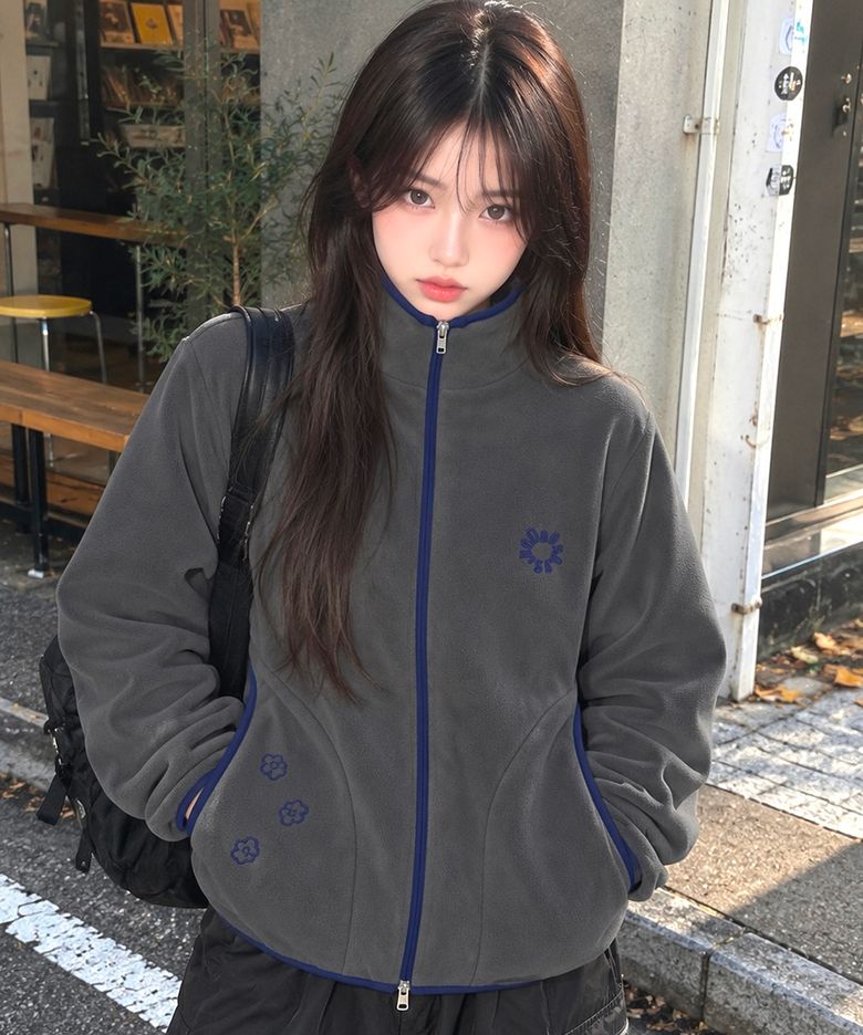 노르딕 리버시블 플리스 점퍼 네이비