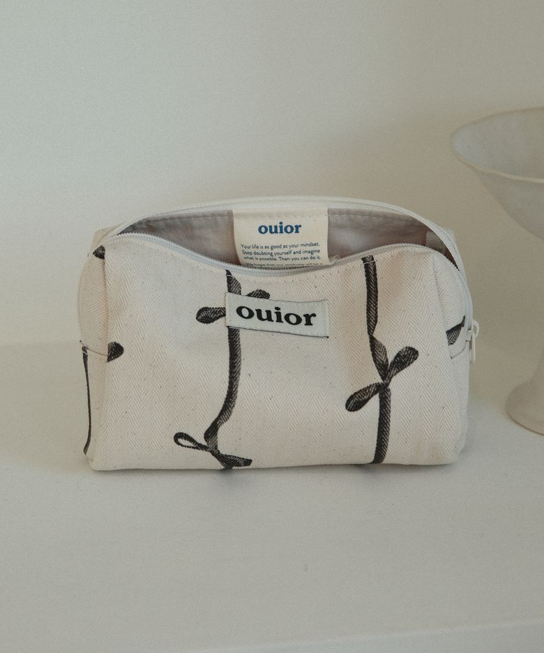 [기프트박스]ouior everyday pouch_ribbon black