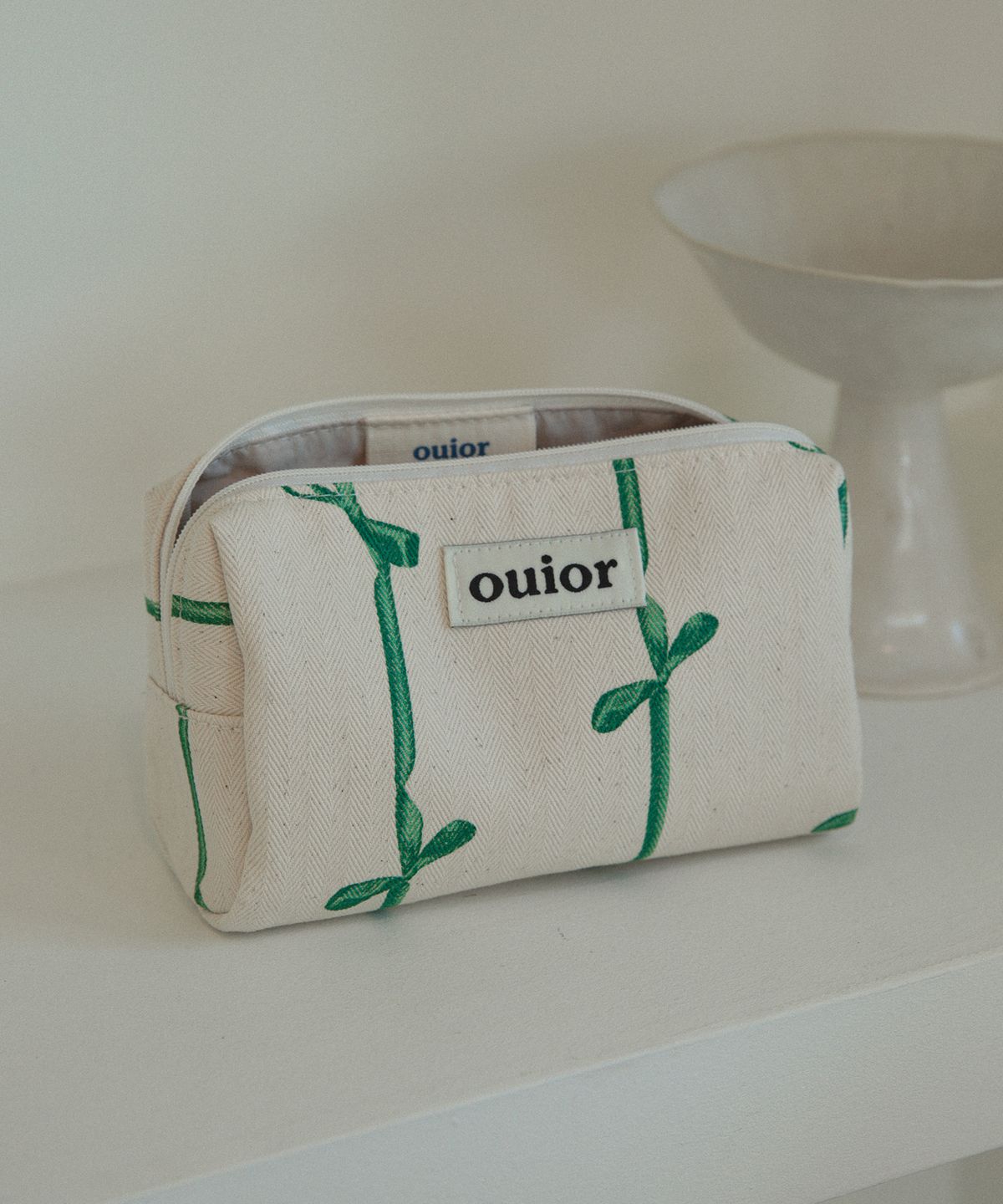 위올(OUIOR) [기프트박스]ouior everyday pouch_ribbon green