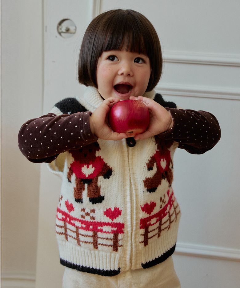 빈티지곰 니트조끼