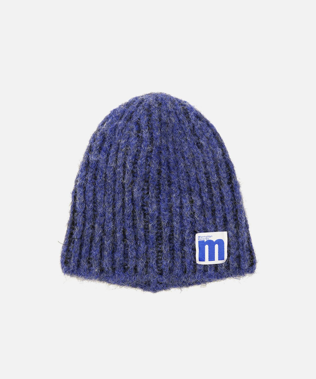 맨하탄레코즈(MANHATTAN RECORDS) MR Mohair Rib Beanie - Blue