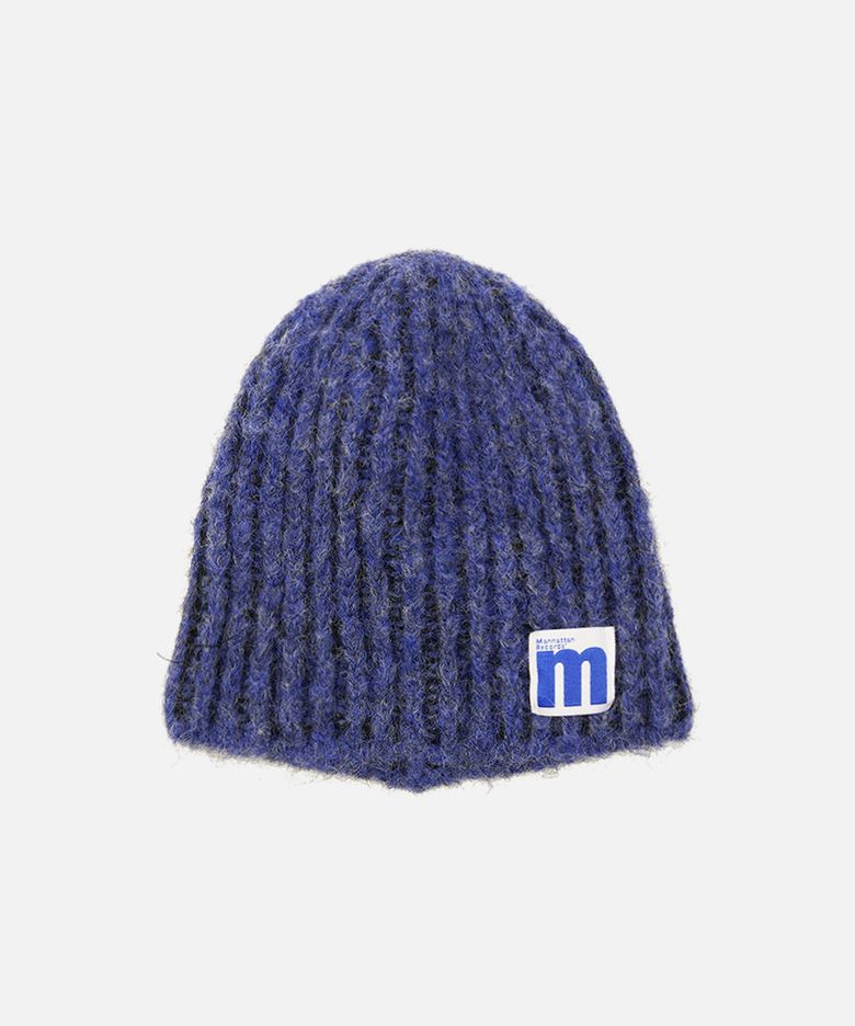 MR Mohair Rib Beanie - Blue