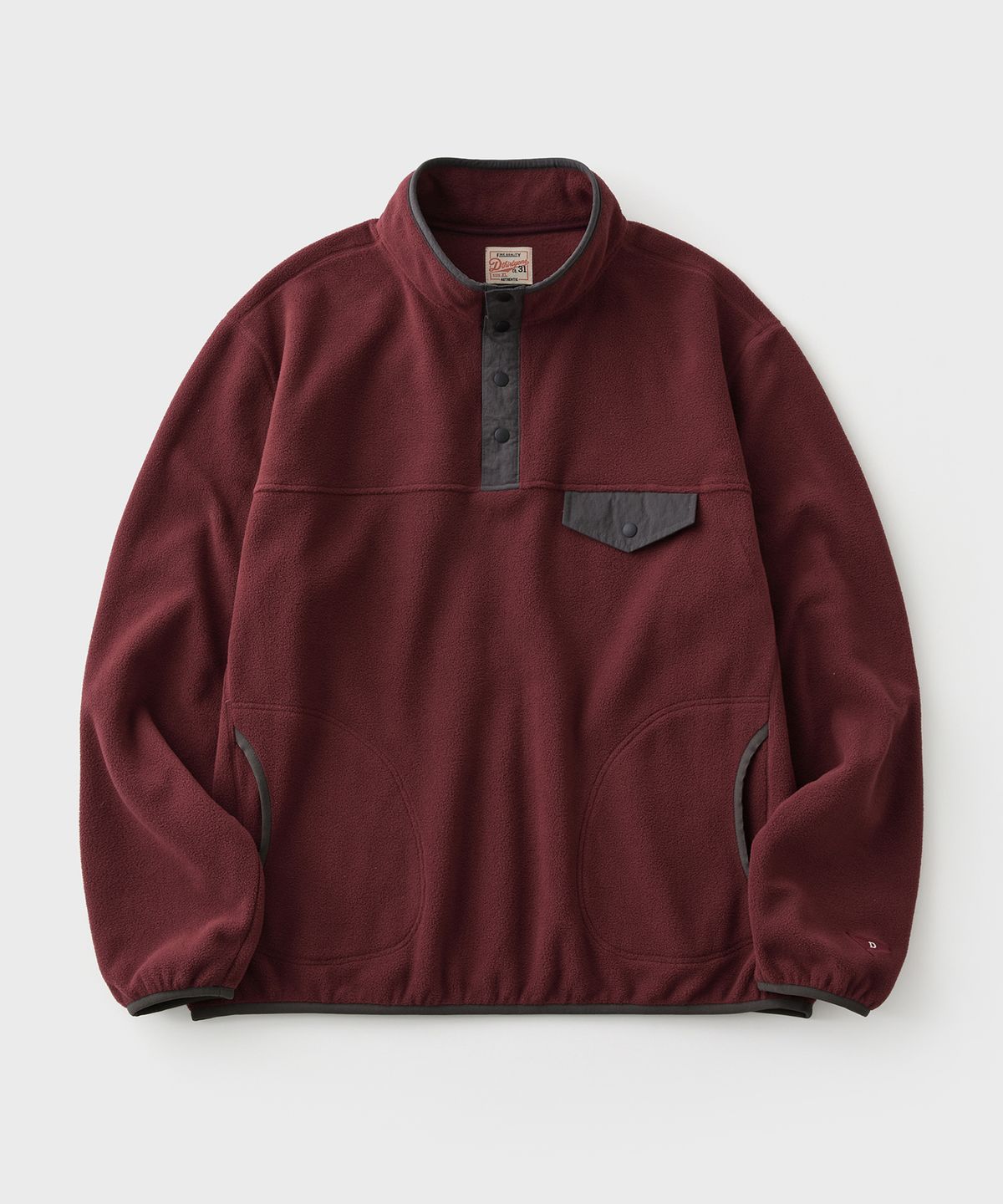 디써티원(DTHIRTYONE) Pennant Fleece Pullover (Burgundy)