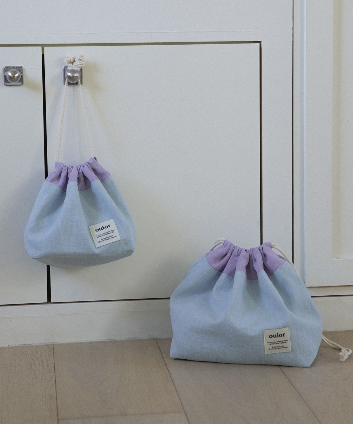 위올(OUIOR) [기프트박스]ouior chubby string pouch_purple&sky