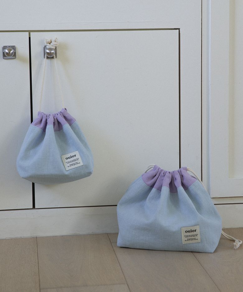 [기프트박스]ouior chubby string pouch_purple&sky