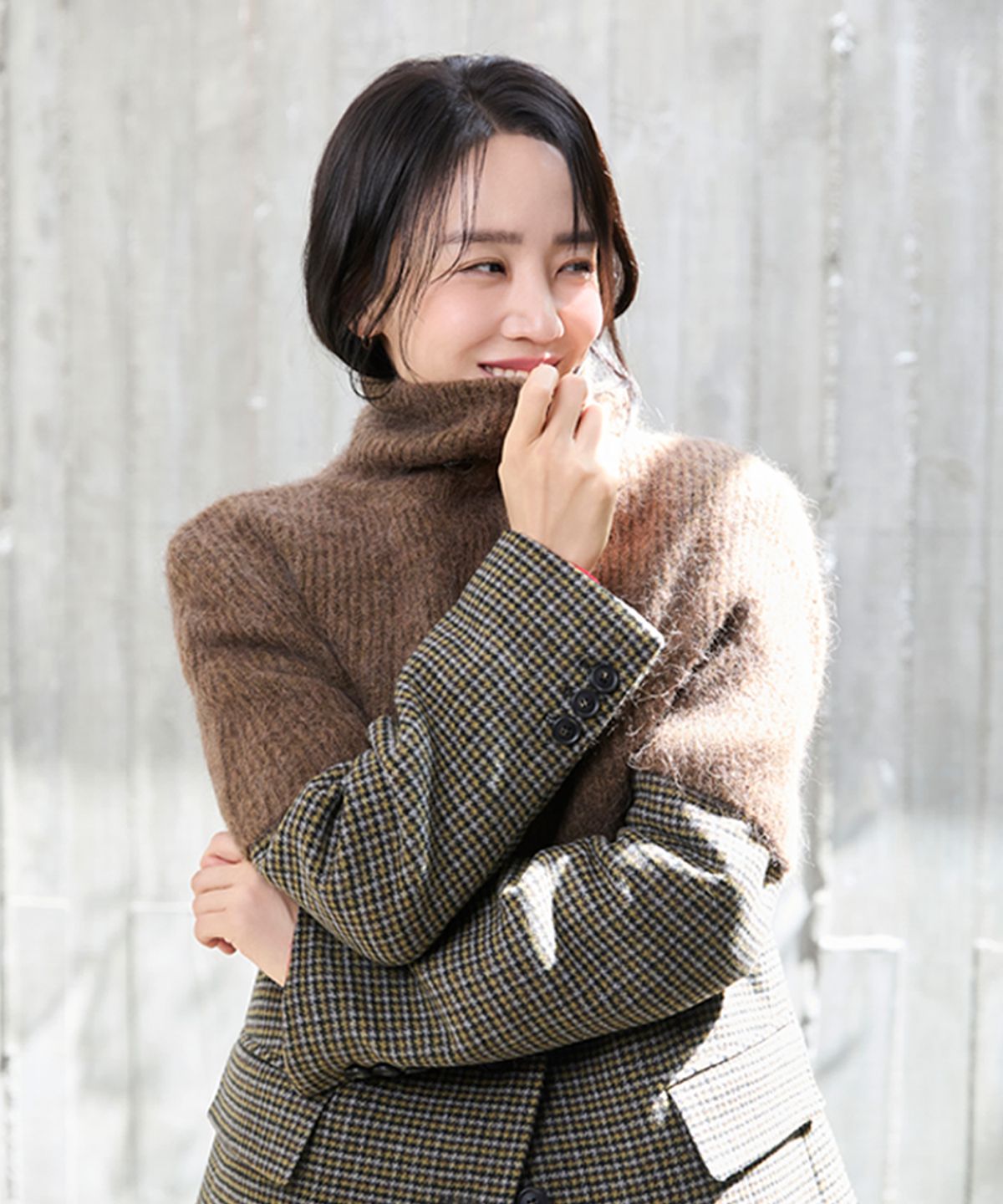 더엣지(THEATG) 26FW 알파카블렌드 터틀 케이프